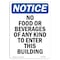 Signmission OSHA Notice, 5" Height, No Food Or Beverages Of Any Kind Sign, 5" X 3.5", Portrait OS-NS-D-35-V-14568 - alternate 1